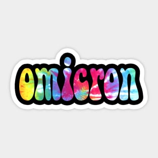 Tie Dye Omicron Sticker